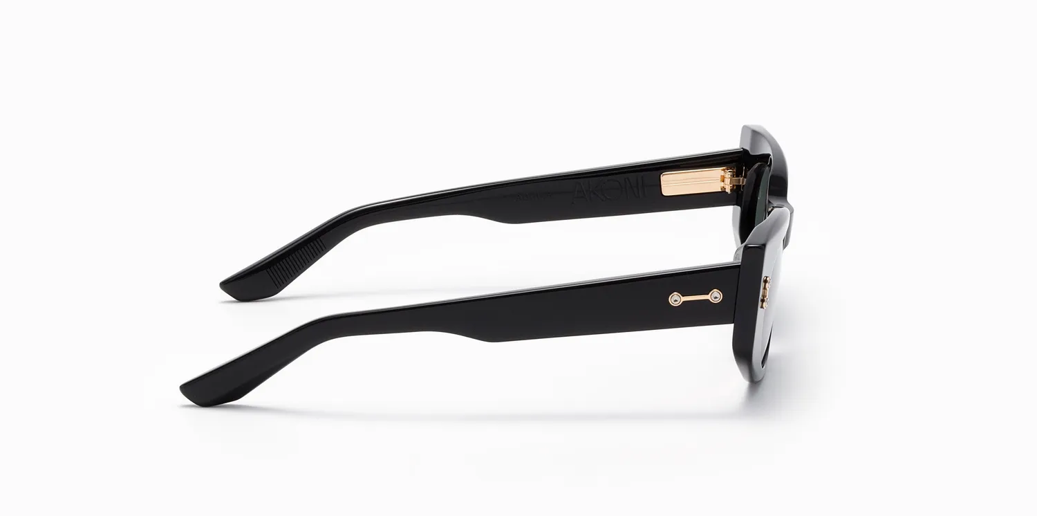 Akoni Etere Aquila Sonnenbrille Black Cat-Eye Gr. 52