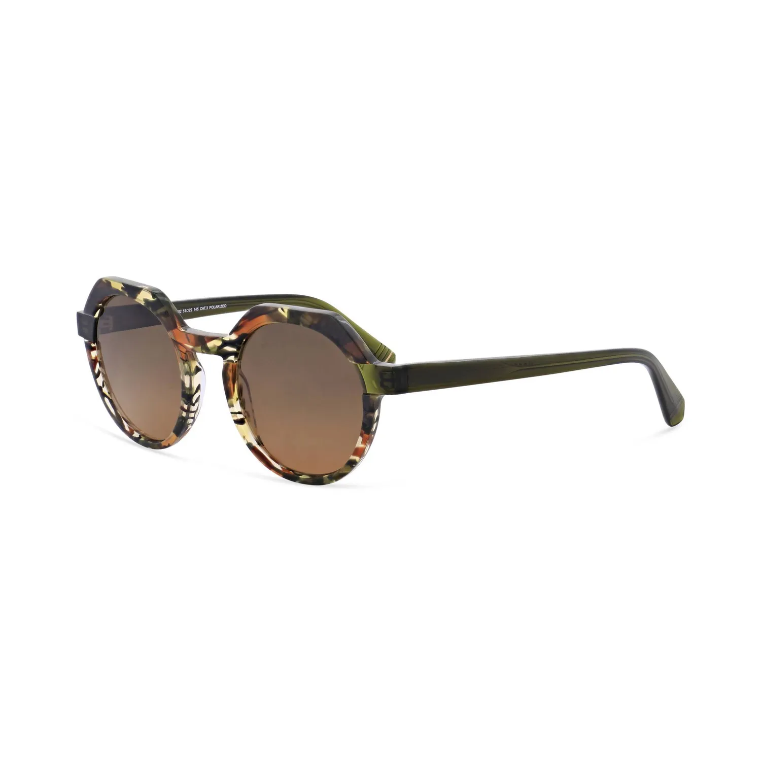 Morel Thasos 1 Sun Sonnenbrille Braun Rund 50-22 Acetat