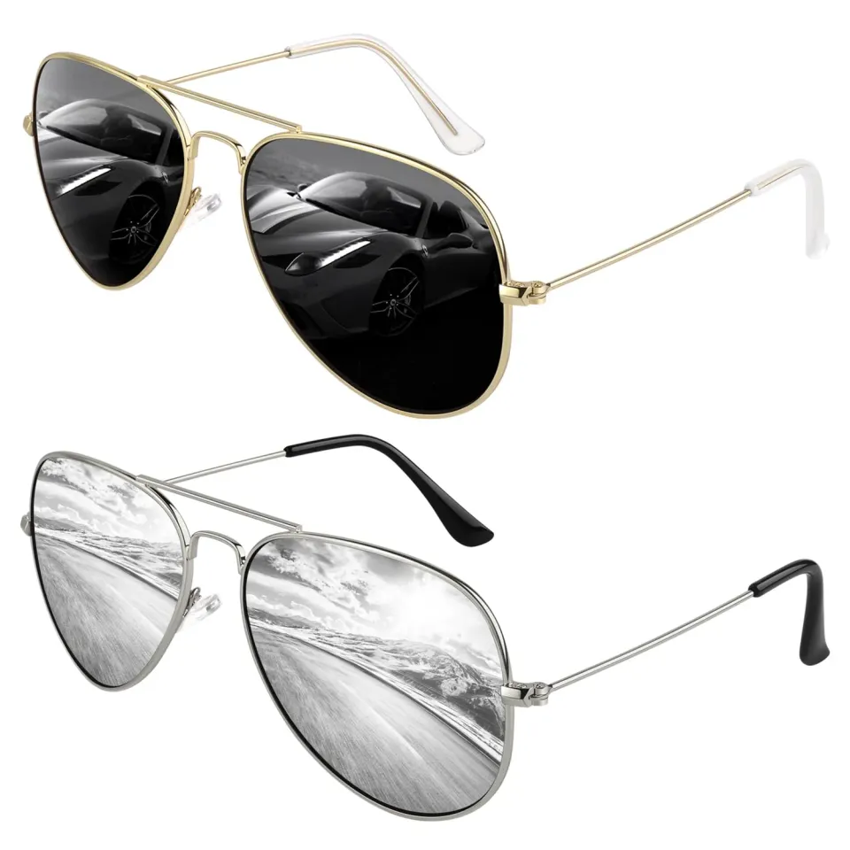 GQUEEN Piloten Sonnenbrille polarisiert Metall 58 mm