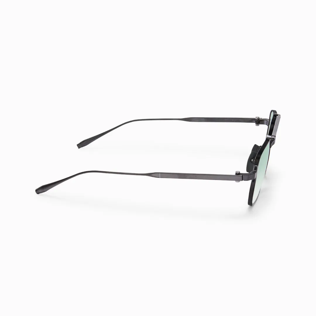 Akoni Delta Proteus Sonnenbrille Brushed Black Iron Titan