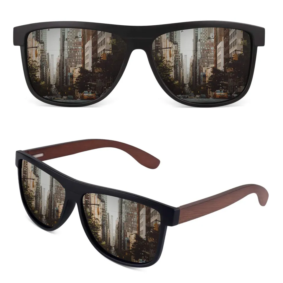 GQUEEN MOS07 Holz Sonnenbrille polarisiert UV400