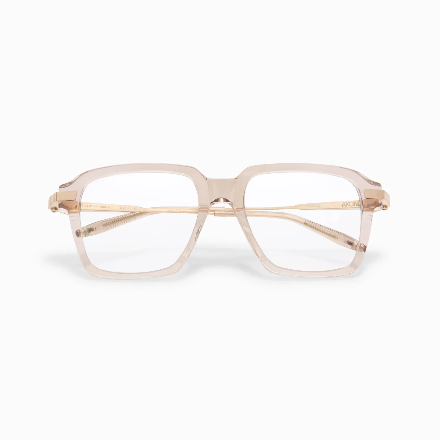 Akoni Vera Etere Brille Crystal Sand Eckig Unisex Acetat