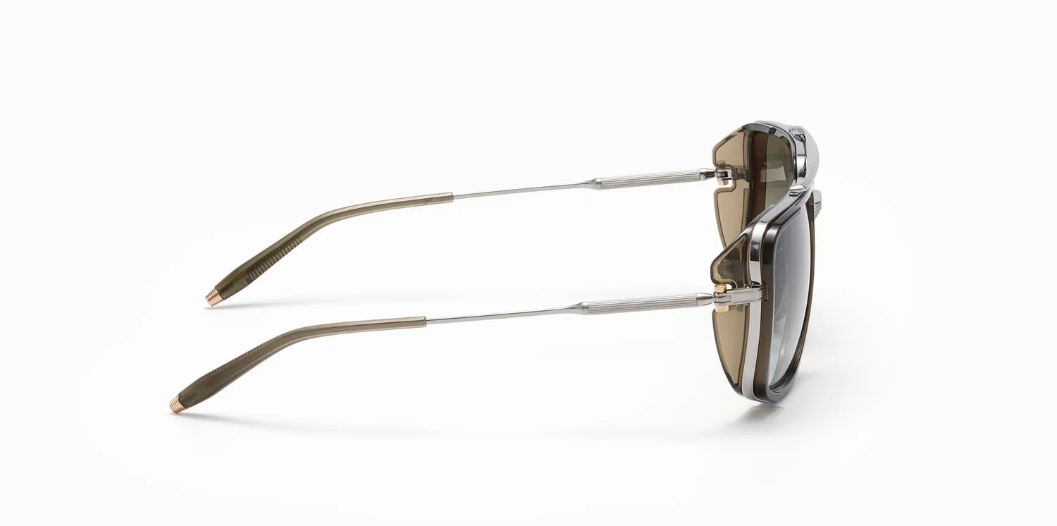 Akoni Horizon Stargazer Sonnenbrille Brushed Palladium braun