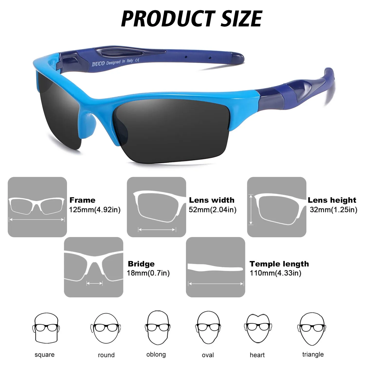 DUCO K014 Kinder Sonnenbrille 4-7 Jahre polarisiert
