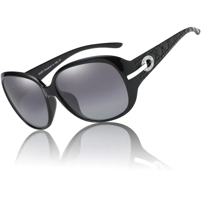 DUCO 6214 Sonnenbrille Damen Schwarz Retro UV400