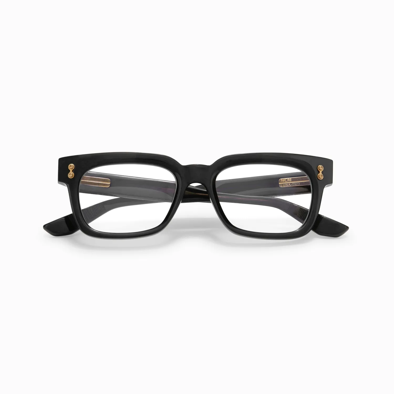 Akoni Delta Luna-Two Brille Crystal Black