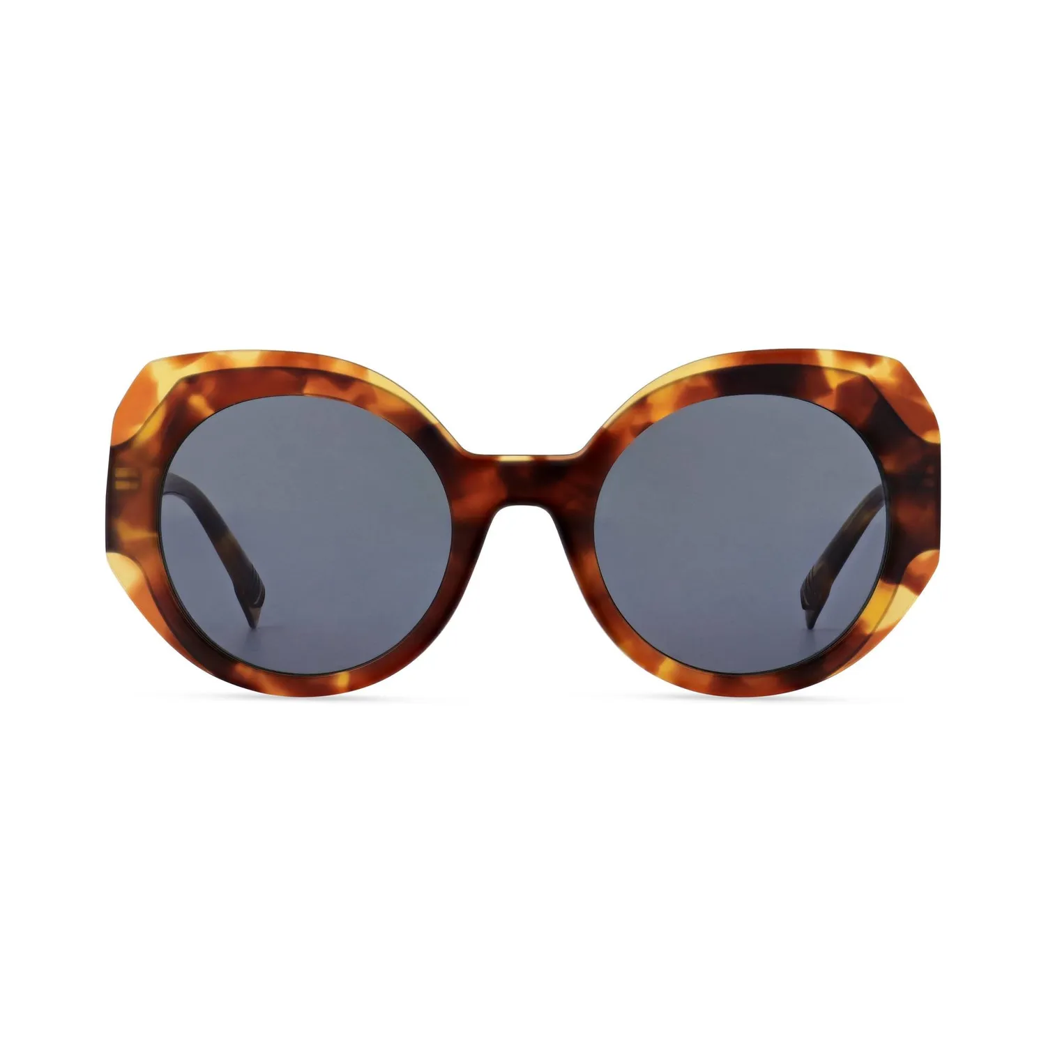 Morel Lanzarote 2 Sun Sonnenbrille Grau Rund 49-21 Acetat