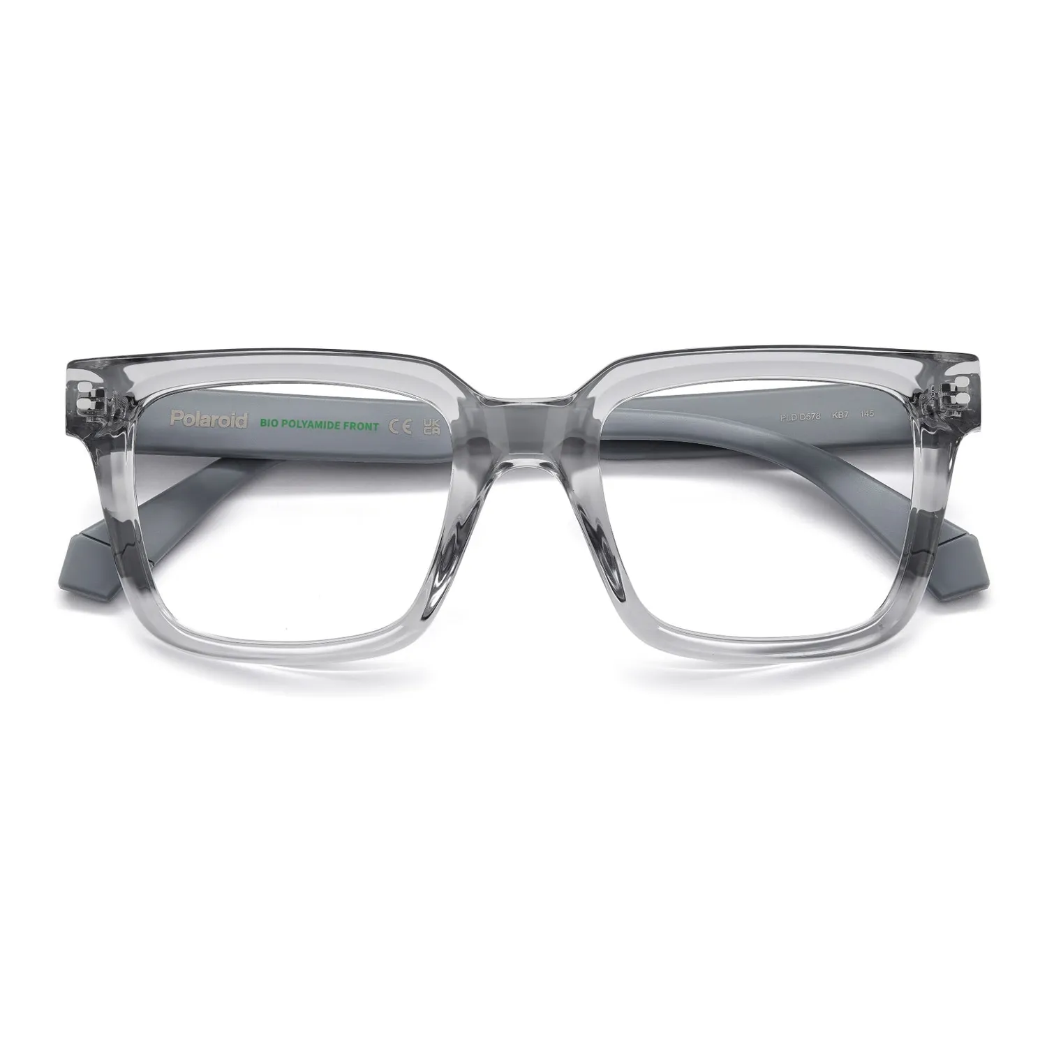 Polaroid PLD D578 Brille Schwarz eckig Gummibügel