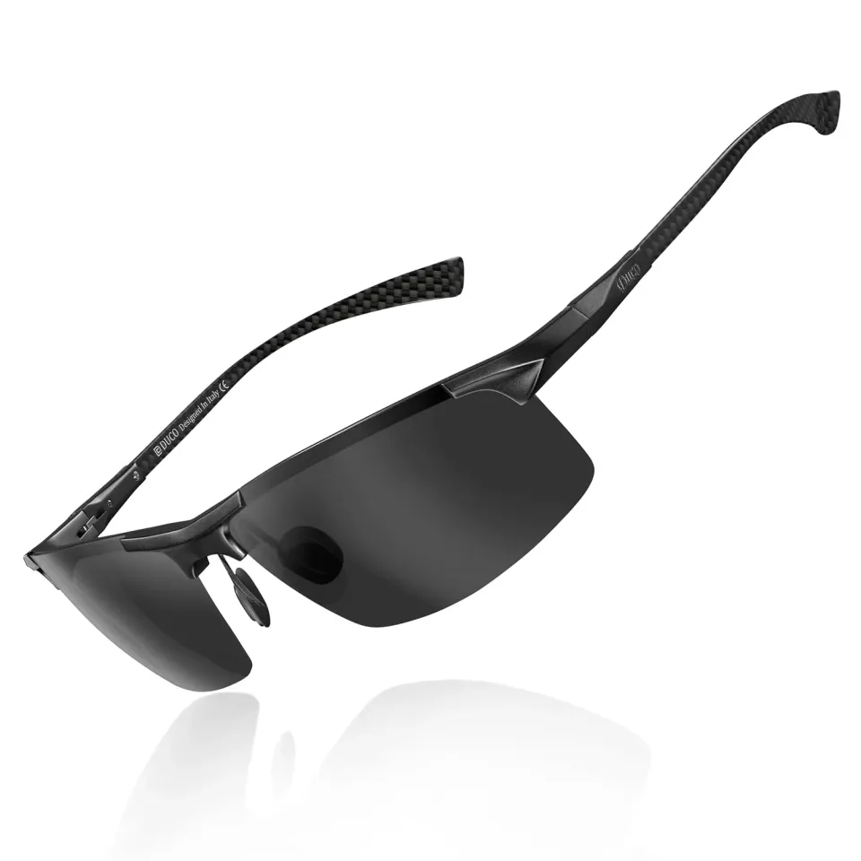 DUCO 8277 Sonnenbrille Herren Schwarz Grau polarisiert