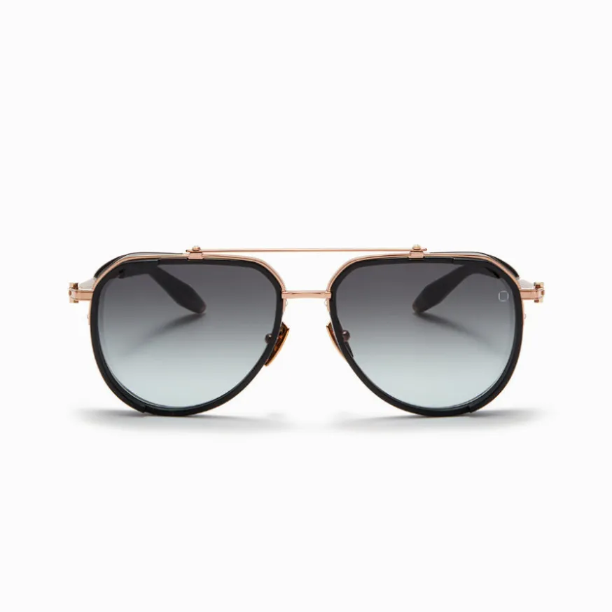 Akoni Delta Echo Sonnenbrille Matte Black Fliegerhaube