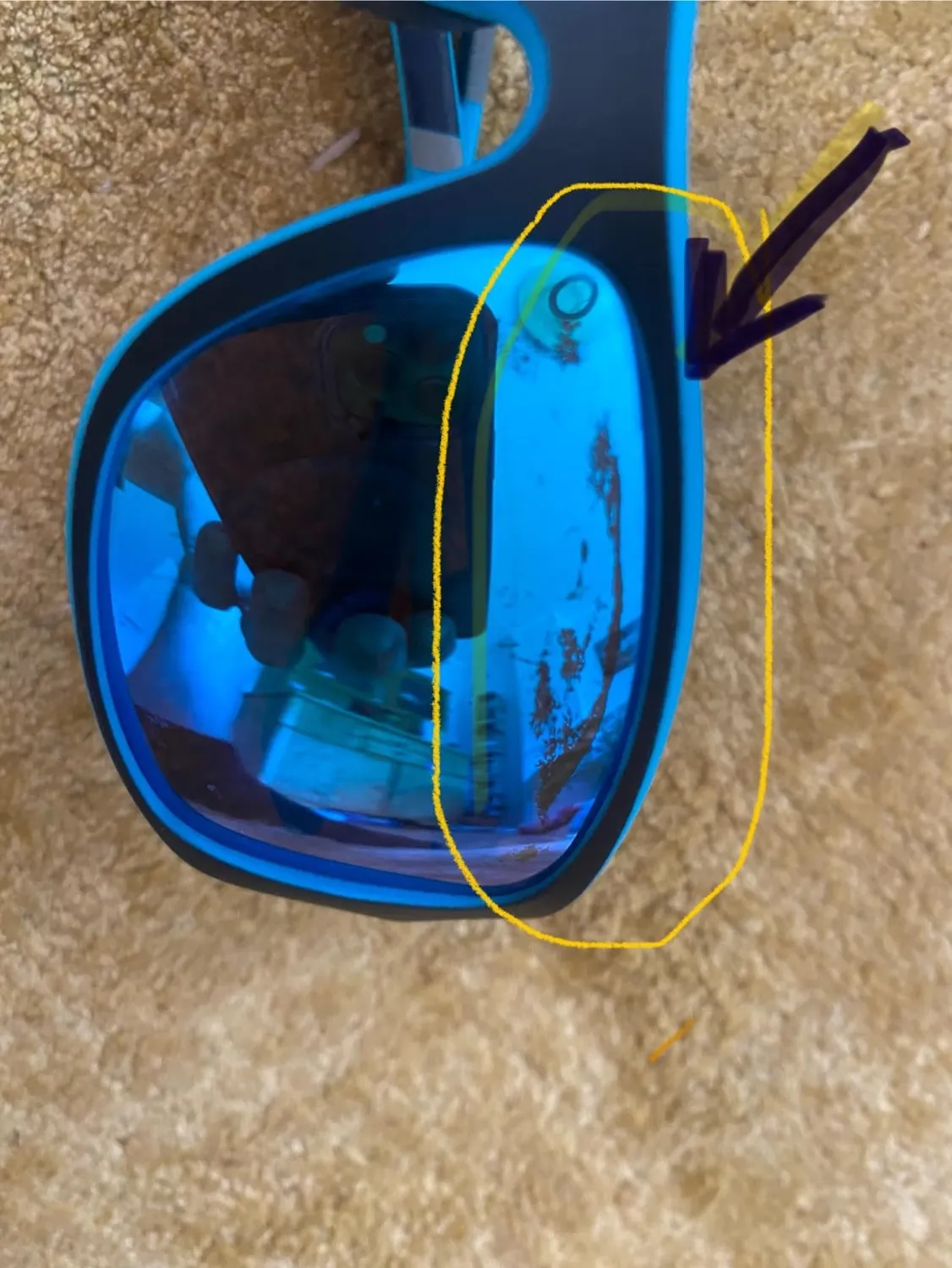 Hemens Sport Sonnenbrille blau polarisiert