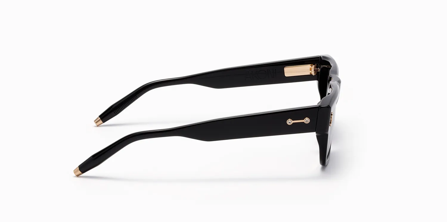 Akoni Etere Leo Sonnenbrille Schwarz Größe 54 Acetat