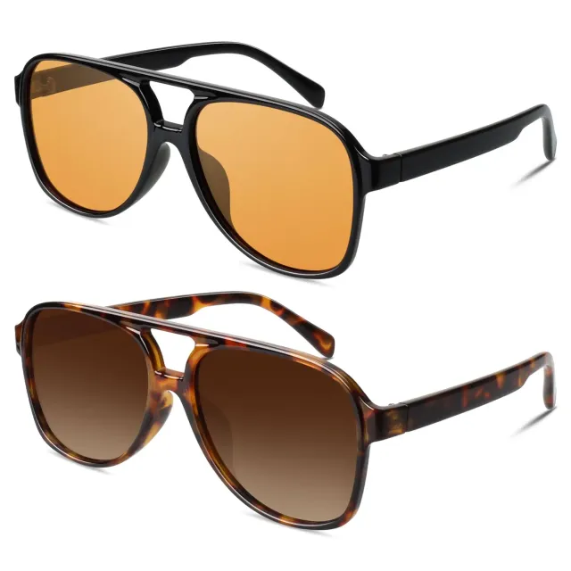 GQUEEN Retro Piloten Sonnenbrille polarisiert UV400