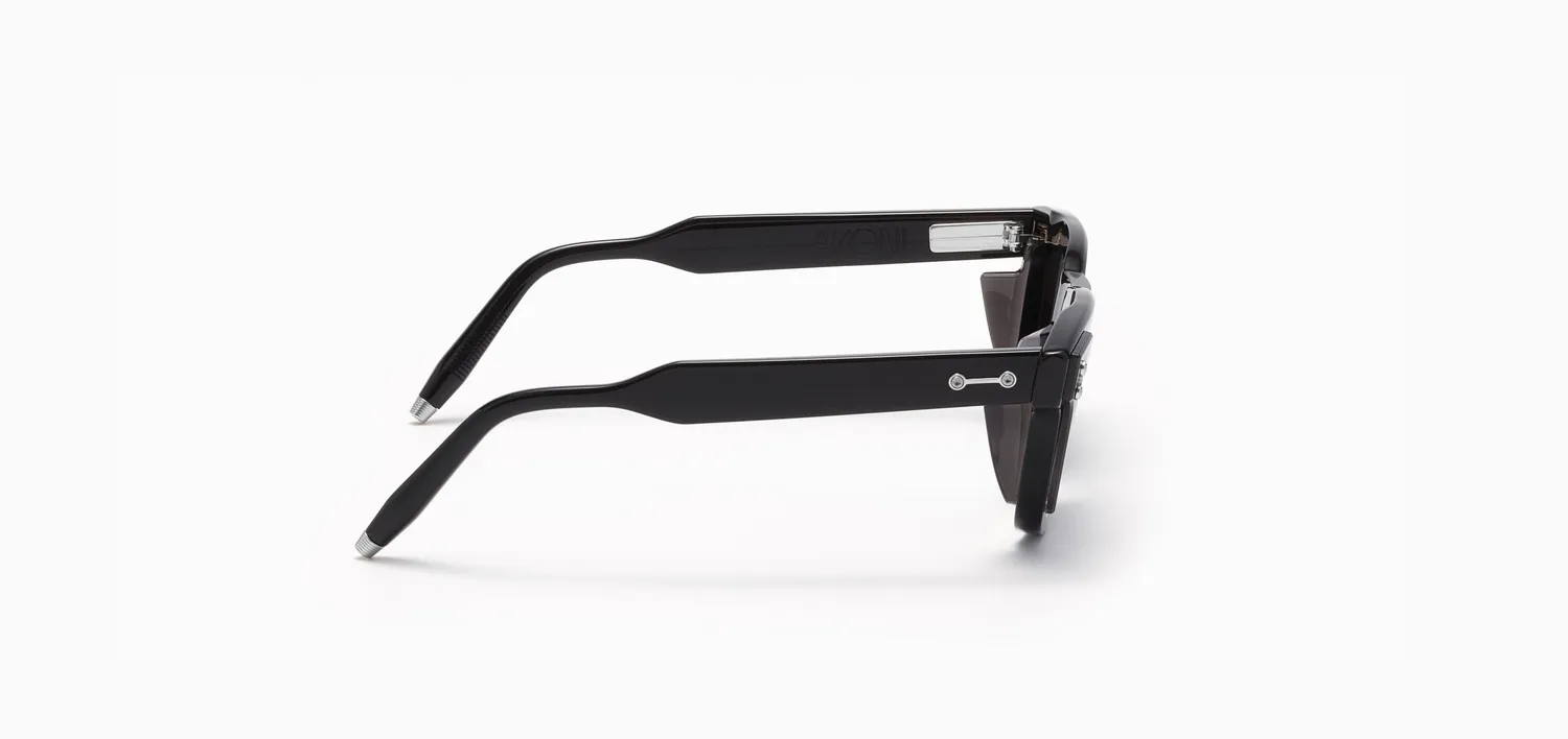 Akoni Etere Ara Rx Brille Crystal Black Acetat 49