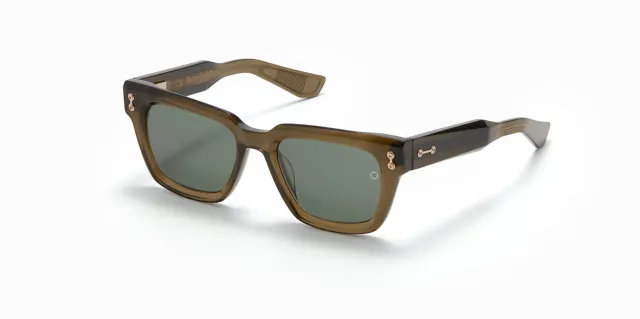 Akoni Pyxis Sonnenbrille Crystal Olive Acetat