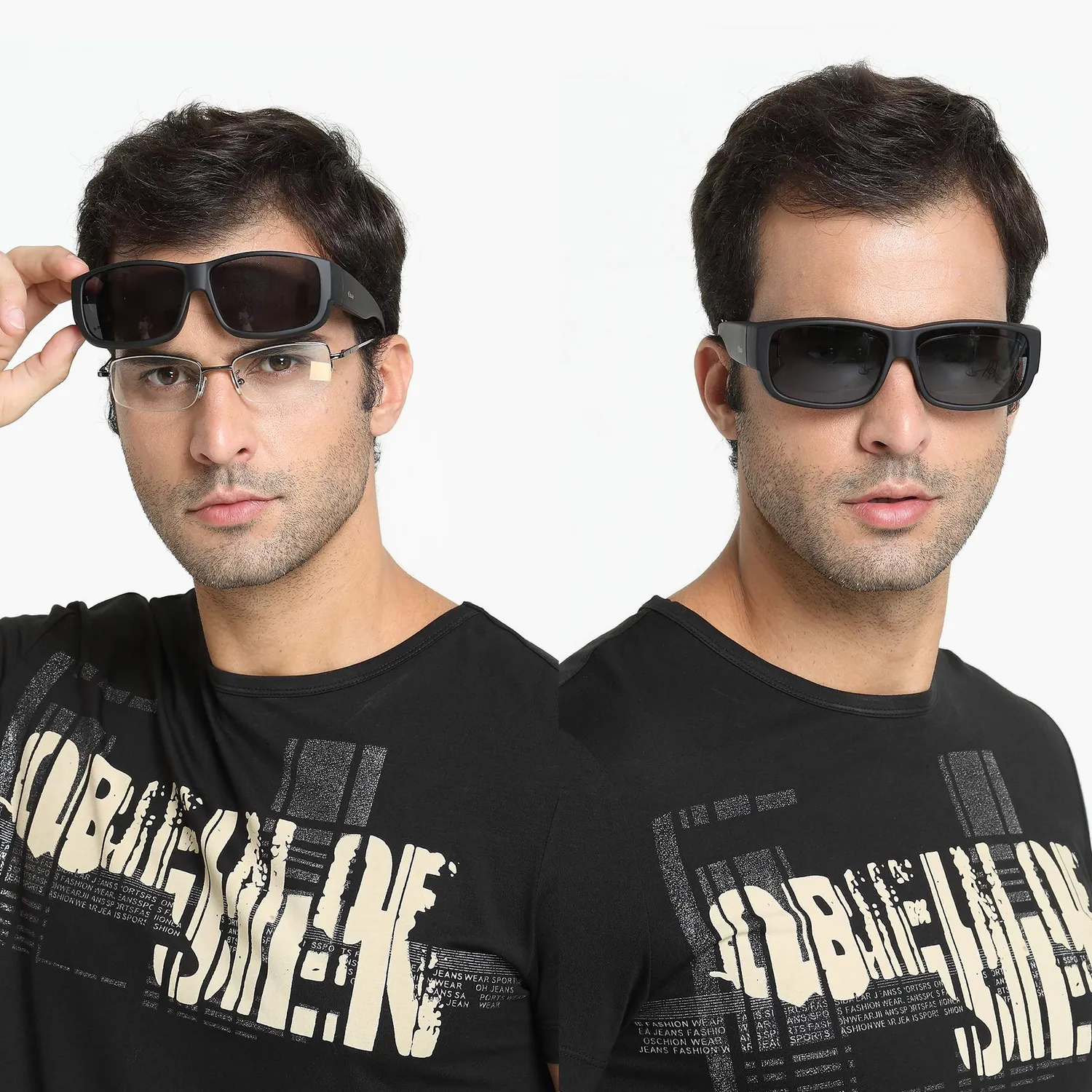 DUCO Überbrille Sonnenbrille Schwarz polarisiert