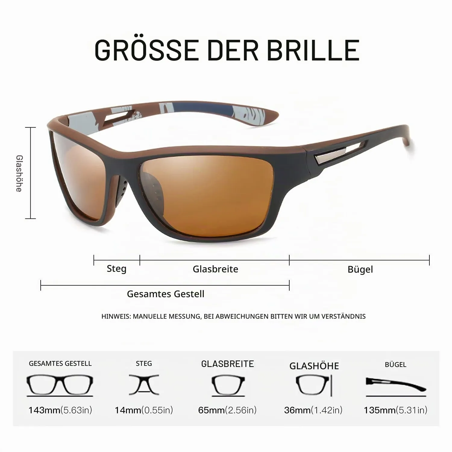 Hemens Sport Sonnenbrille blau polarisiert