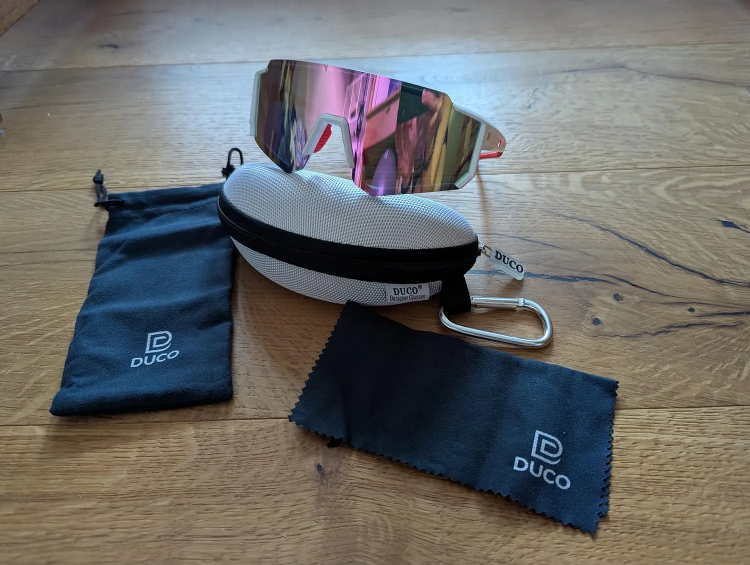 DUCO DC0068 Sport-Sonnenbrille schwarz-grau polarisiert