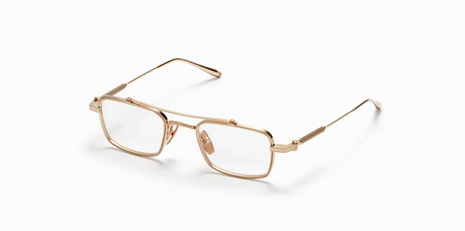 Akoni Delta Cassini Brille Brushed White Gold Titan