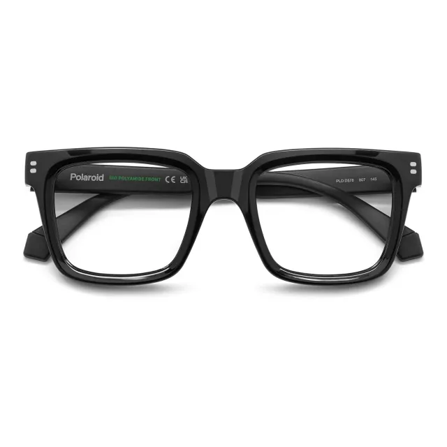 Polaroid PLD D578 Brille Schwarz eckig Gummibügel