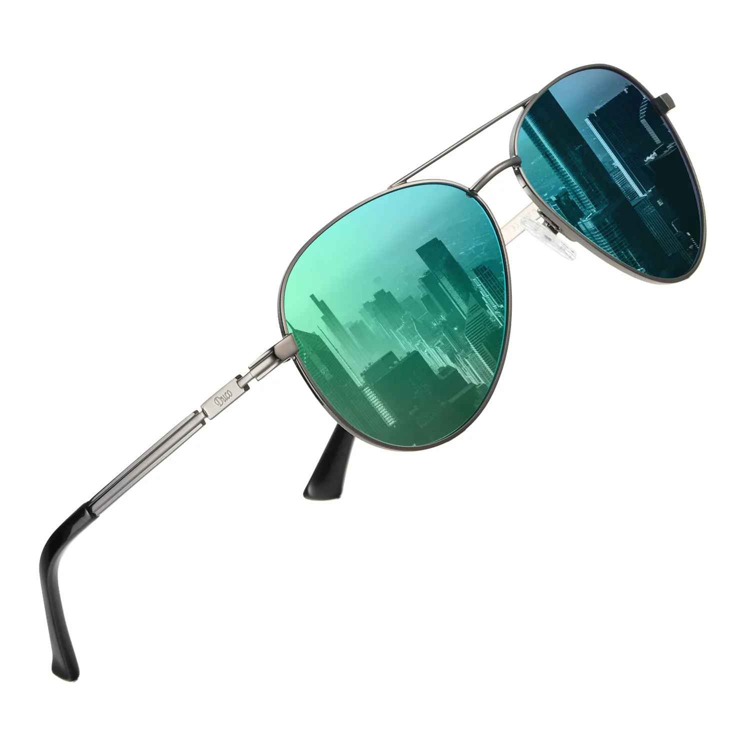 DUCO 3025K Pilotenbrille Schwarz Grau polarisiert