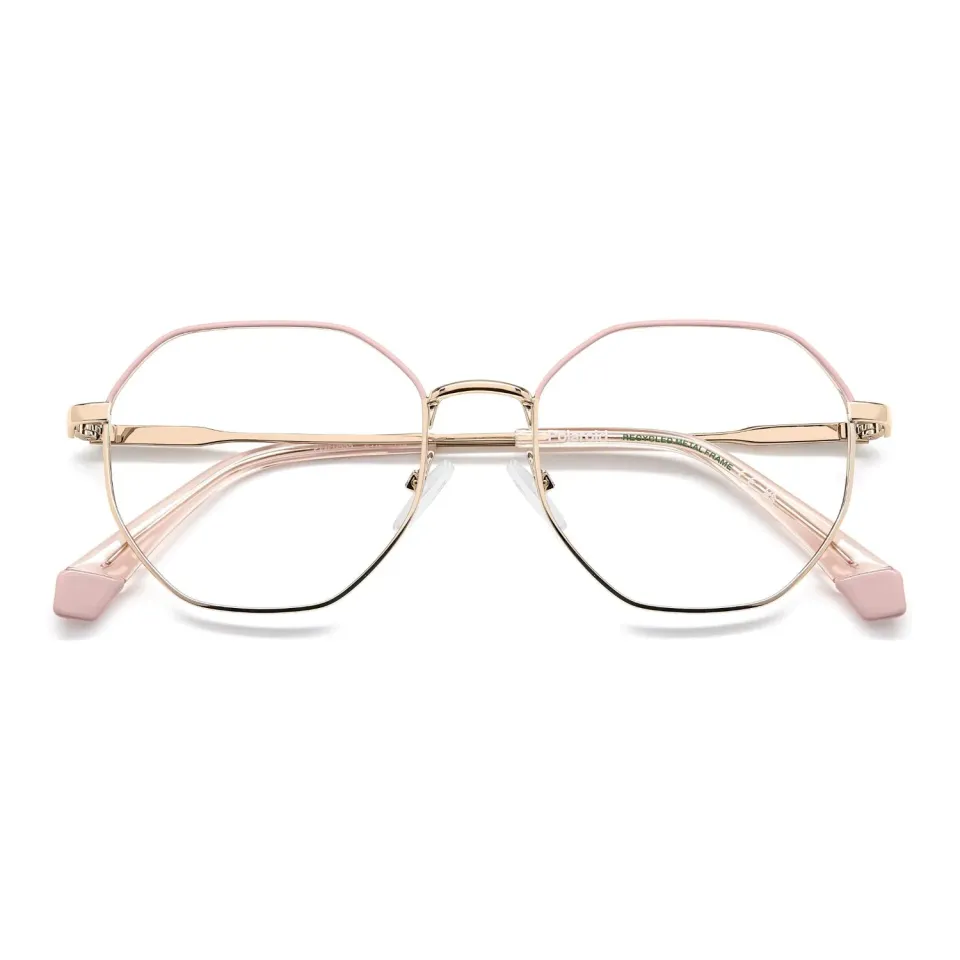 Polaroid PLD D555 Brille gold-rosa eckig recycelt