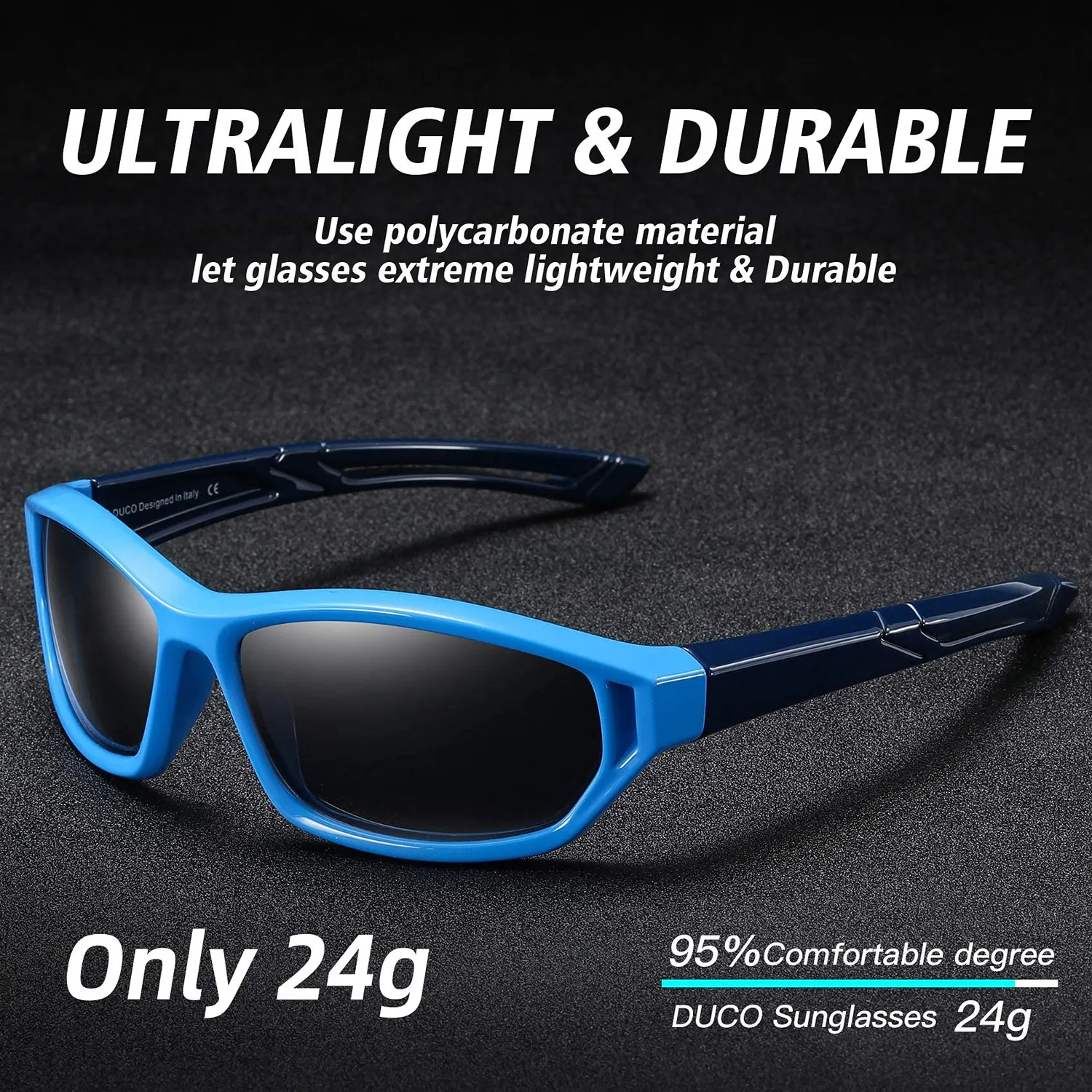 DUCO K029 Kinder Sonnenbrille polarisiert Blau