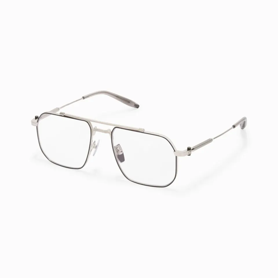 Akoni Delta Atlas Brille Silber Metall 80er