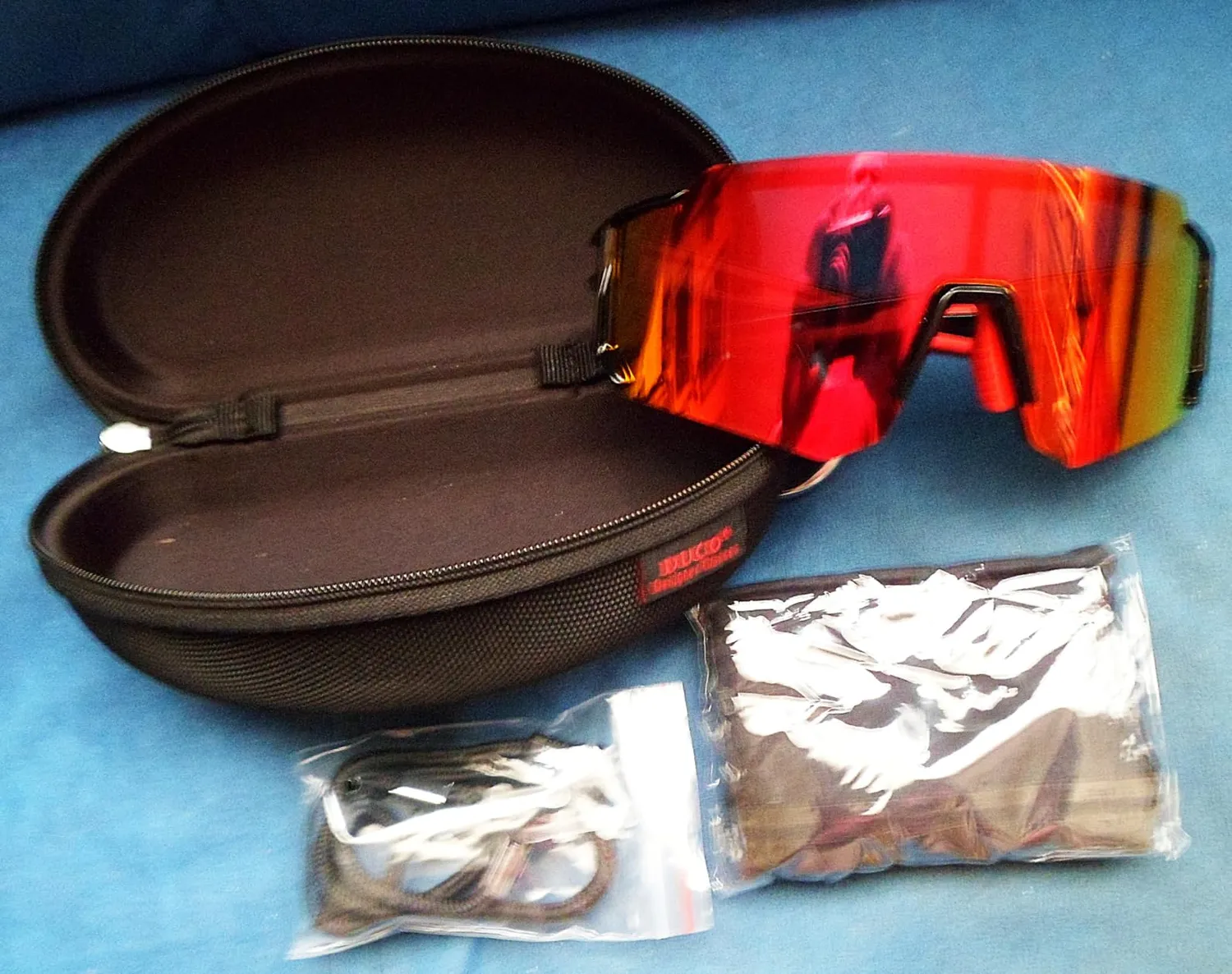 DUCO DC0068 Sport-Sonnenbrille schwarz-grau polarisiert