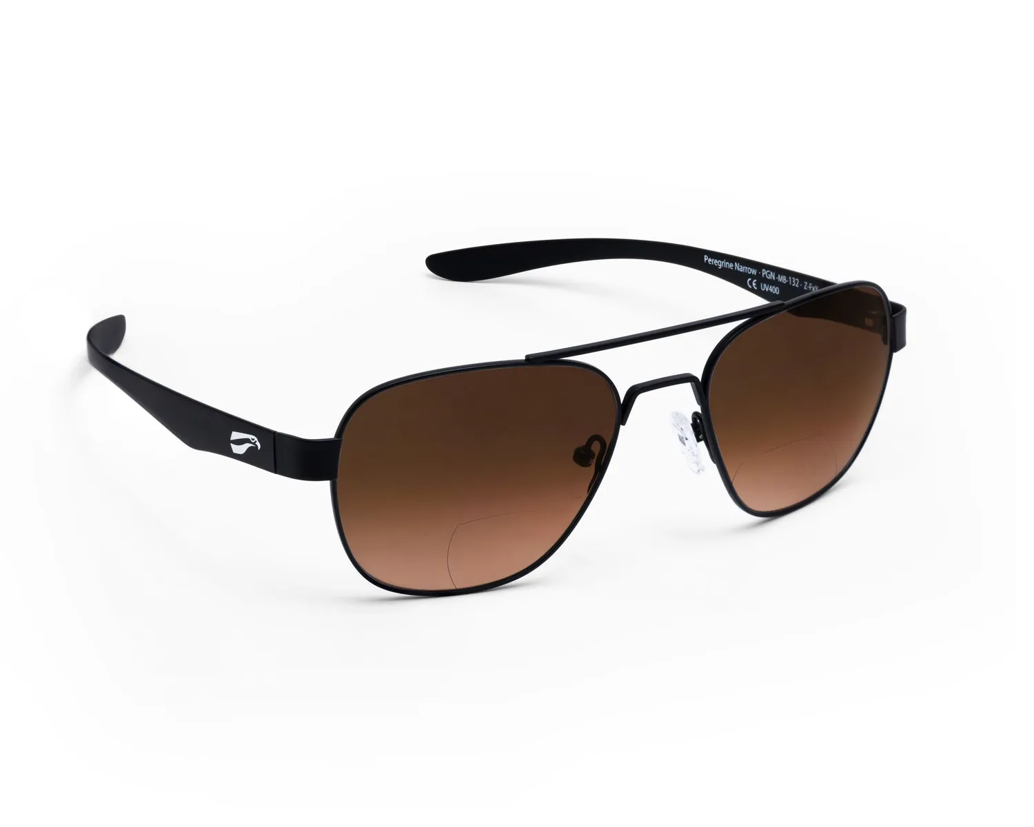Flying Eyes Peregrine Titanium Non-RX Bifocals Brille Narrow +2,0