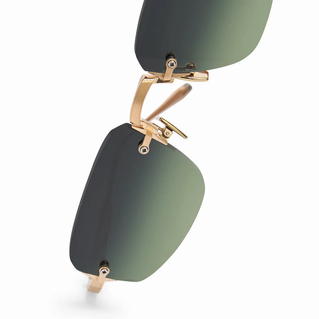 Akoni Juno-Three Delta Sonnenbrille Brushed 12k Gold 3mm