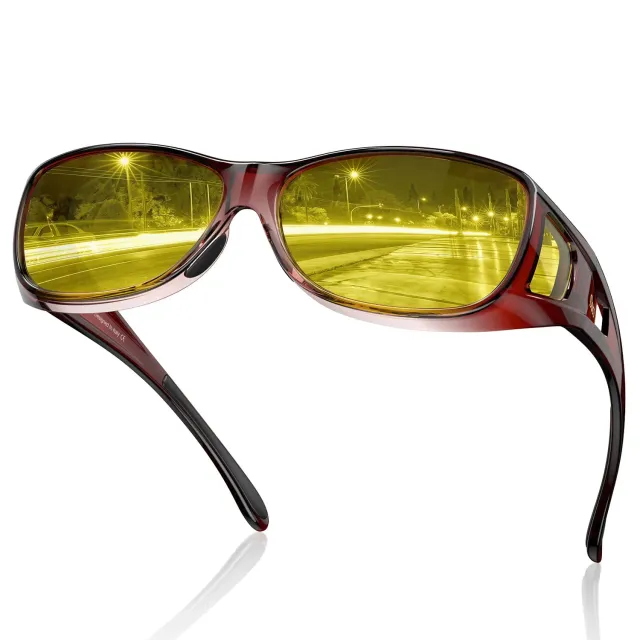 DUCO 8953Y Überbrille Rot M polarisiert