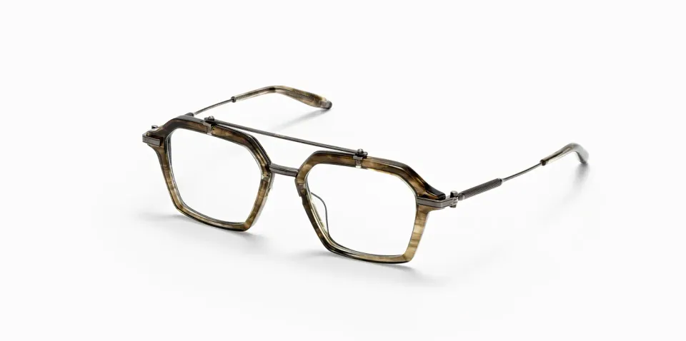 Akoni Optima Akari Brille Green Tortoise Swirl 51