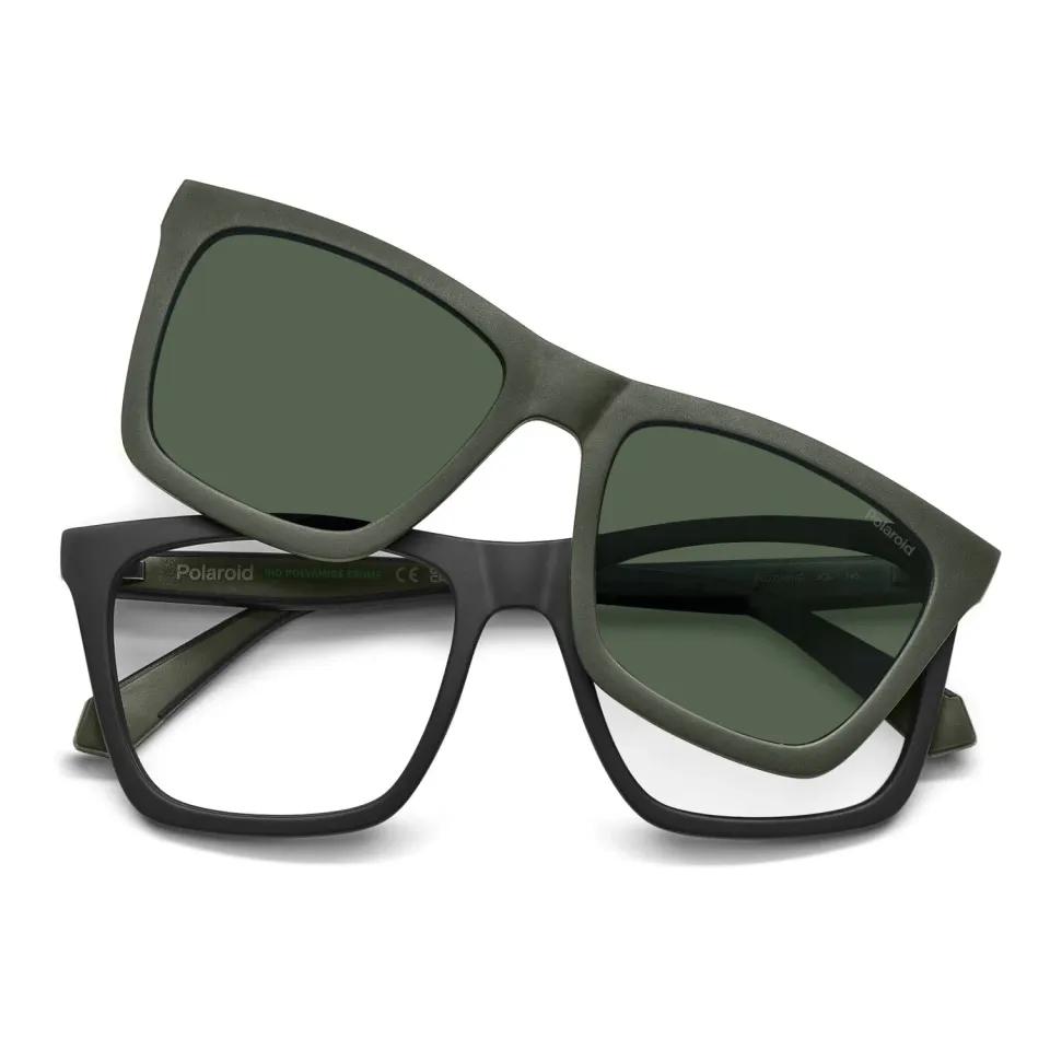 Polaroid PLD D591/C Brille Matte-Schwarz mit Clip-on