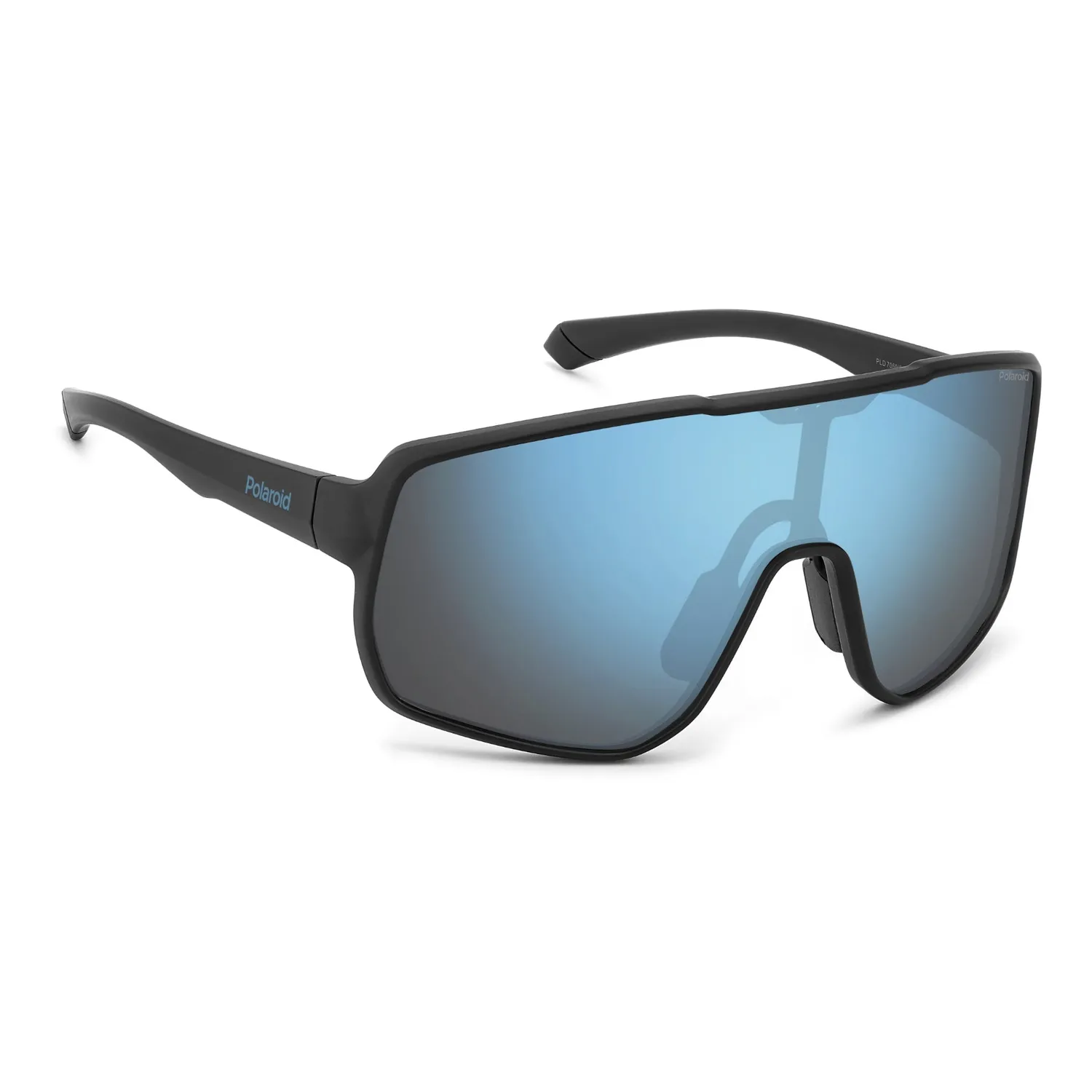 Polaroid PLD 7060/S Sport-Sonnenbrille Matt Schwarz Shield polarisiert