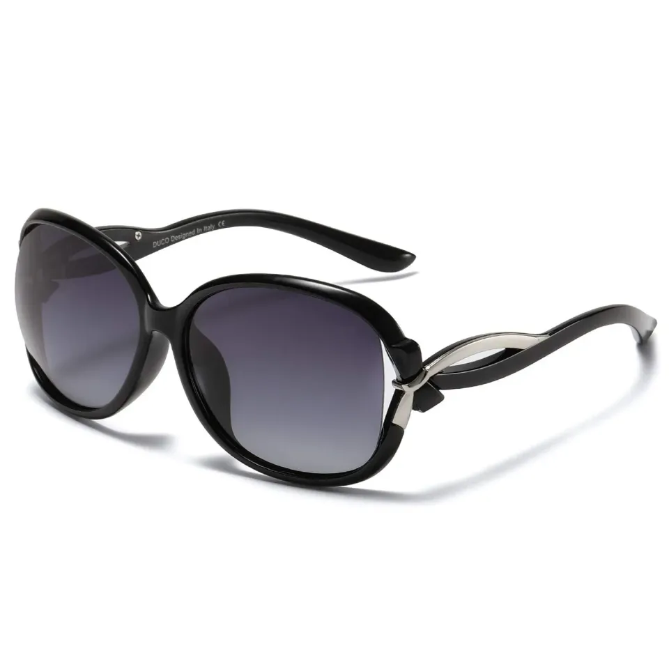 DUCO 2229 Vintage Sonnenbrille rund polarisiert Damen