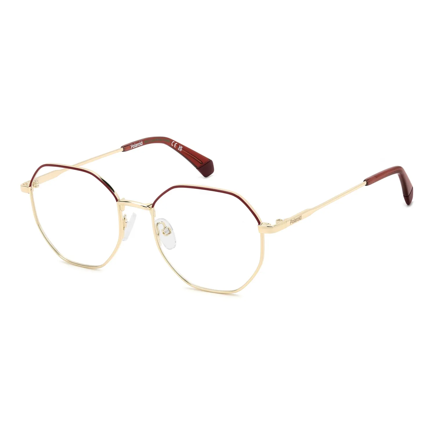 Polaroid PLD D555 Brille gold-rosa eckig recycelt