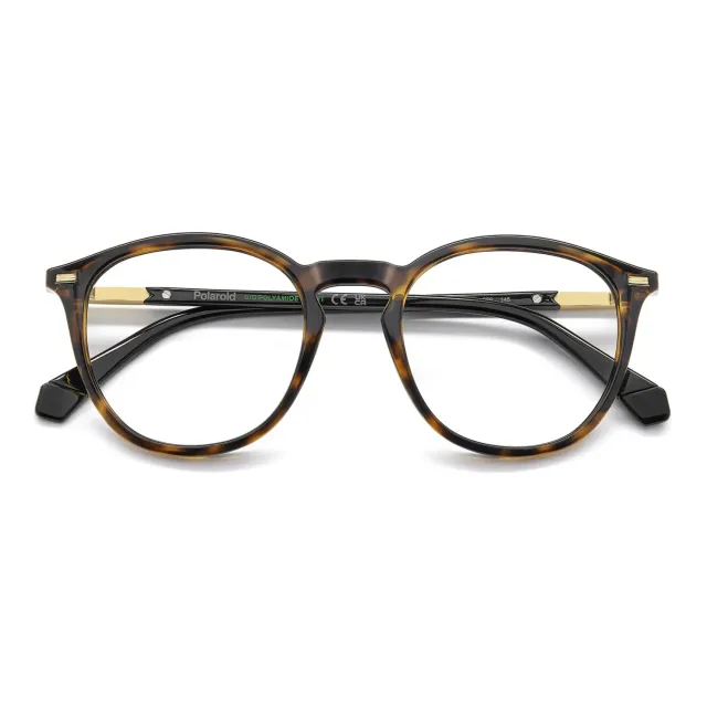 Polaroid PLD D562 Herrenbrille Havana eckig Metalldetail
