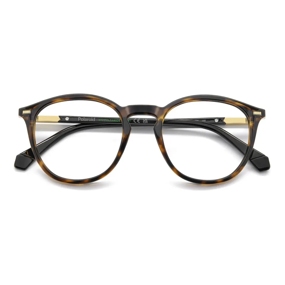 Polaroid PLD D562 Herrenbrille Havana eckig Metalldetail