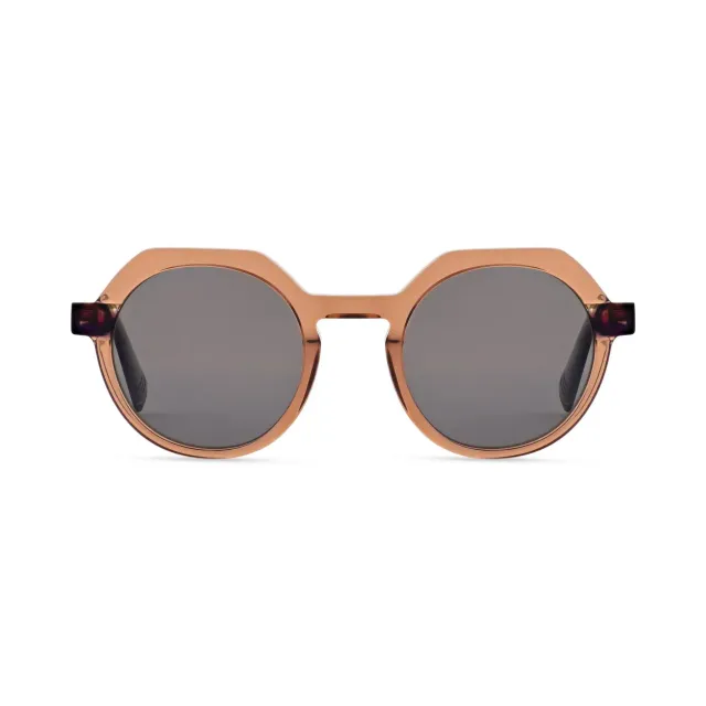 Morel Thasos 1 Sun Sonnenbrille Braun Rund 50-22 Acetat