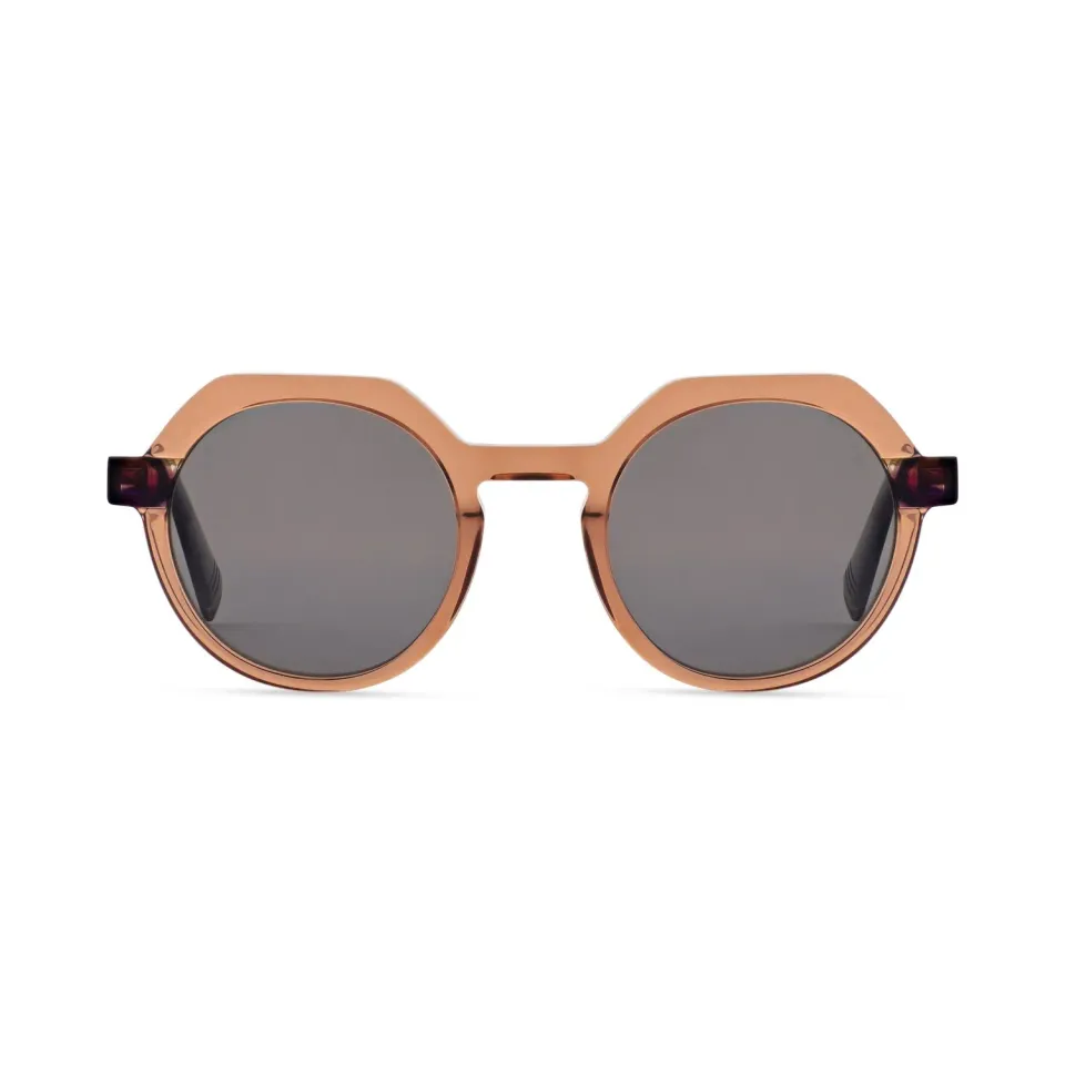 Morel Thasos 1 Sun Sonnenbrille Braun Rund 50-22 Acetat