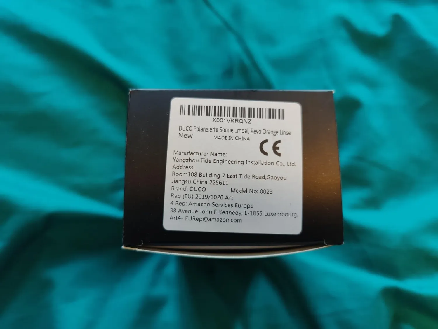 DUCO DC0023 Fahrradbrille weiß-schwarz Revo blau polarisiert