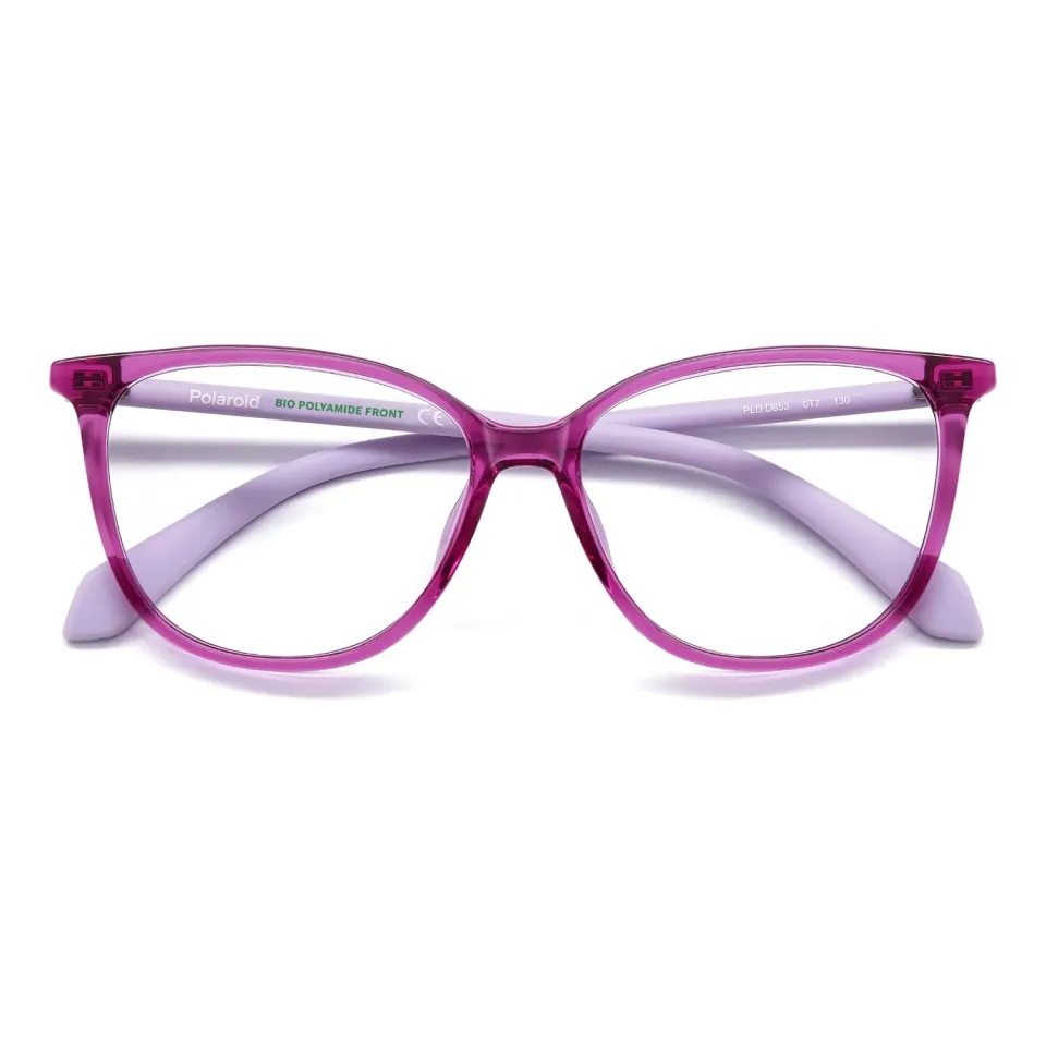 Polaroid PLD D853 Kinderbrille Plum Cat-Eye Gummibügel