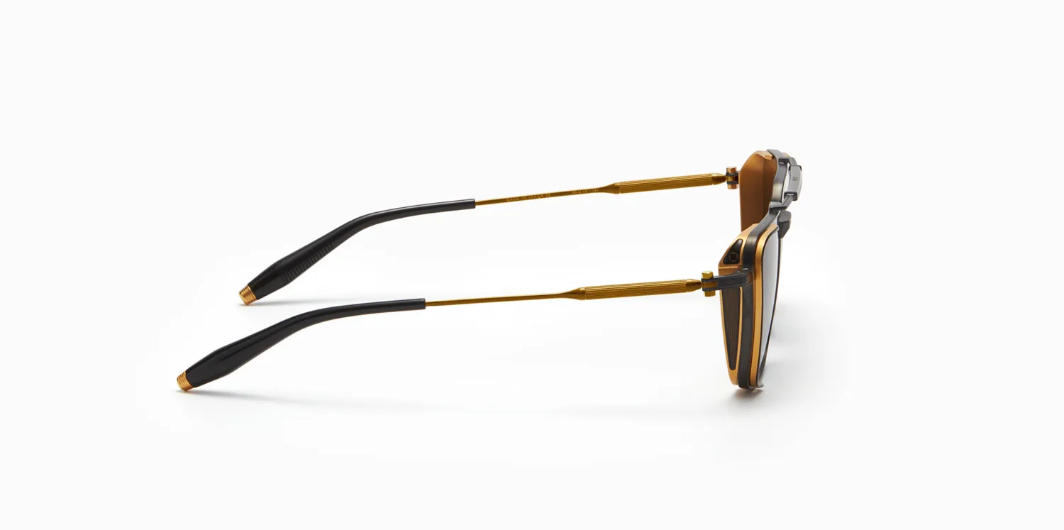 Akoni Etere Hera Sonnenbrille Matt Schwarz Gold