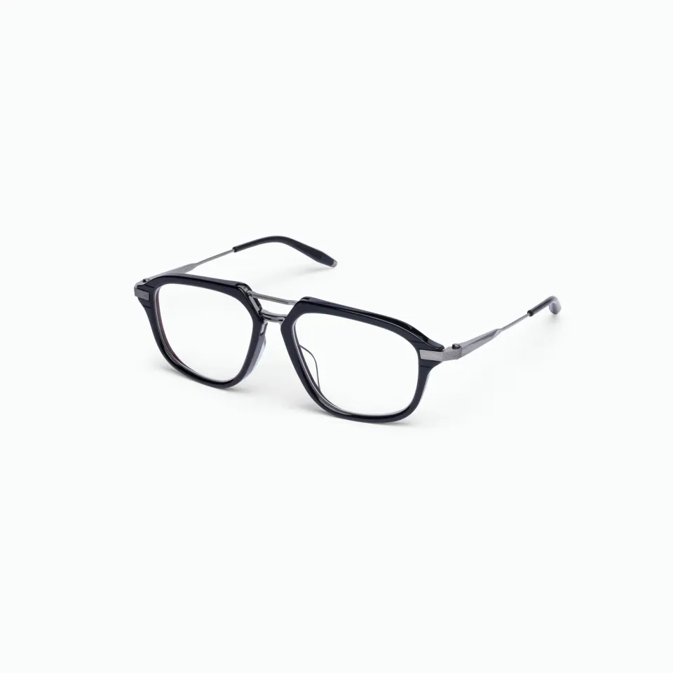 Akoni Horizon Iras Brille Schwarz Acetat-Titan