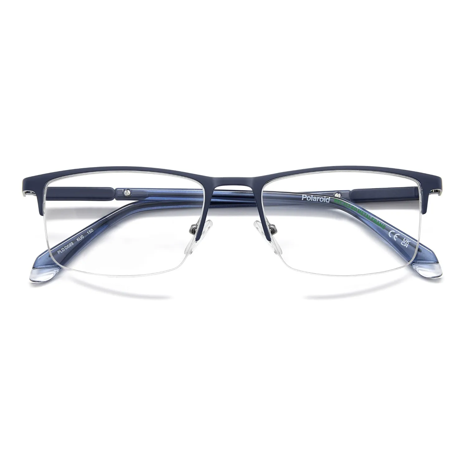 Polaroid PLD D599 Brille Mattgold Halbrand Herren