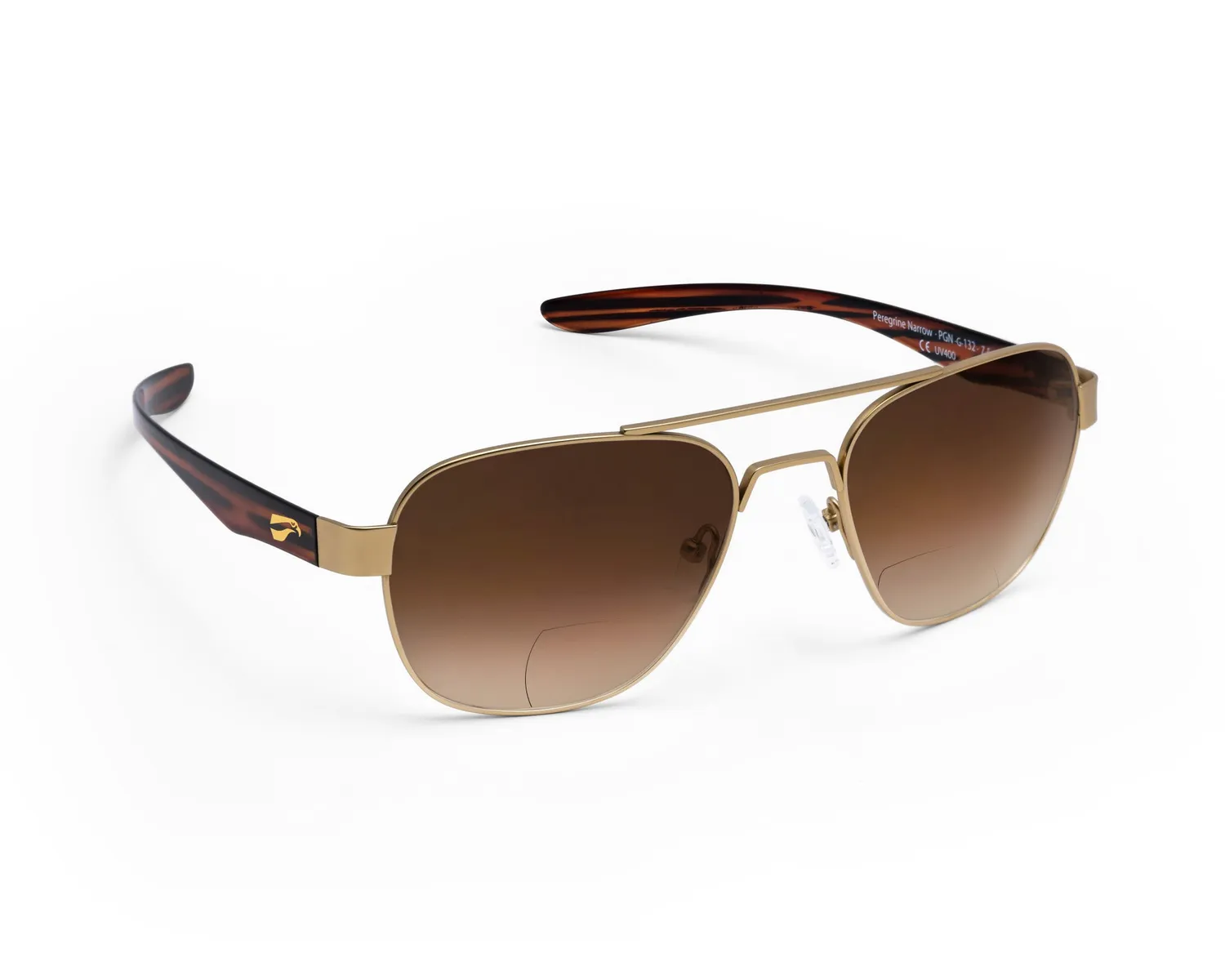 Flying Eyes Peregrine Titanium Non-RX Bifocals Brille Narrow +2,0