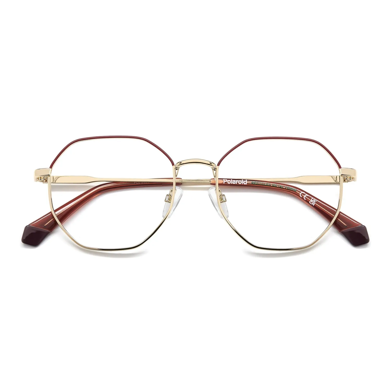 Polaroid PLD D555 Brille gold-rosa eckig recycelt
