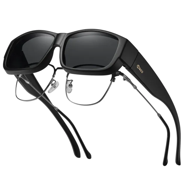DUCO Überbrille Sonnenbrille Schwarz polarisiert