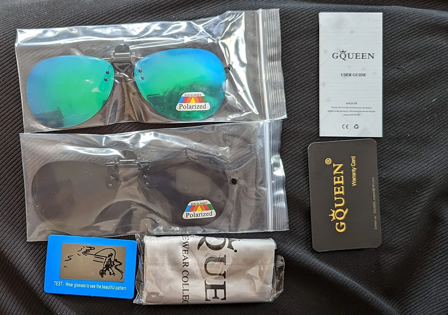GQUEEN JP94 Sonnenclip polarisiert randlos